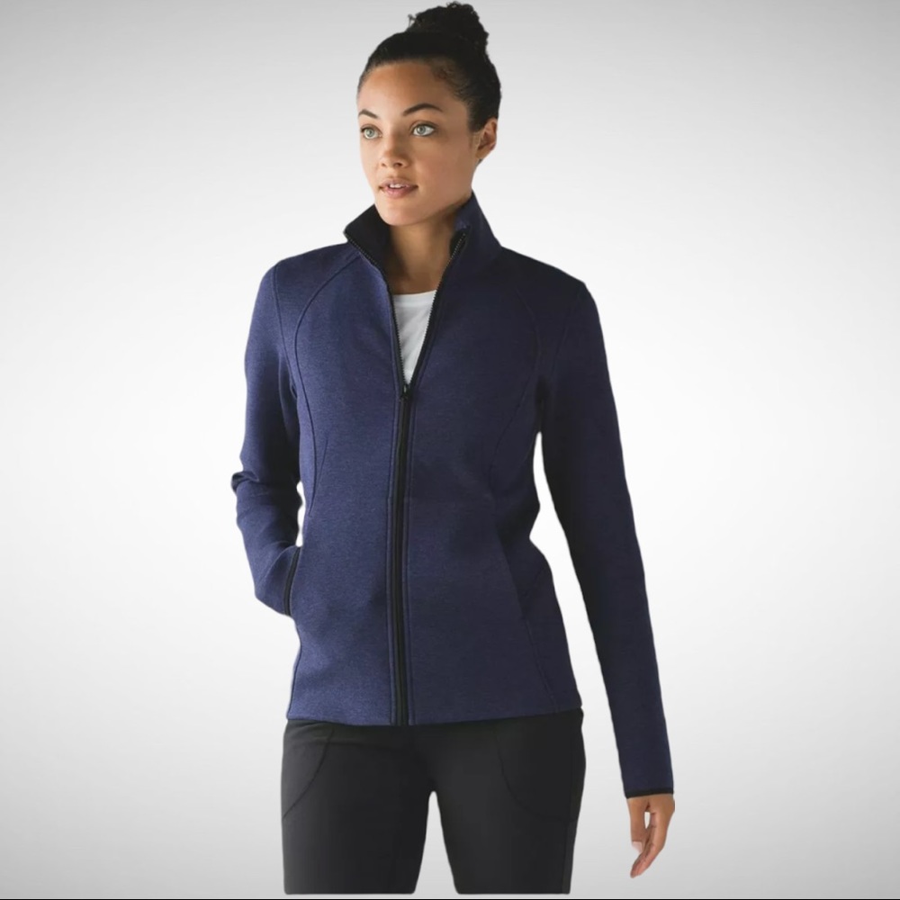 Lululemon InSculpt Heathered Deep Indigo Jacket 4 - Picture 2 of 6